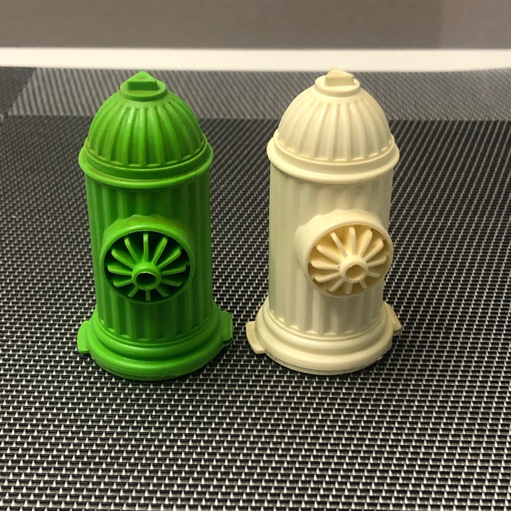 Vintage Fleer Co fire hydrant canisters